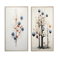 thumbnail image 2 of Designart "Vintage Tree of Wisdom Geometric I" Modern Geometric Framed Wall Art Set Of 2 - Modern Blue Frame Gallery Set For Office Decor, 2 of 6