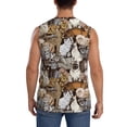 thumbnail image 4 of Haiem Men's Cut Cats Print Tank Tops Summer Sleeveless Cut Off Workout T-Shirts Fitness Vest Athletic Undershirts-Small, 4 of 8