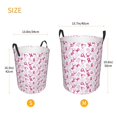 thumbnail image 3 of Balery Breast Cancer Awareness4 Cesta de ropa redonda con asas, impermeable, independiente, para ropa, juguetes, dormitorio y familia-Medium, 3 of 6