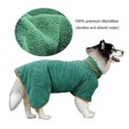 thumbnail image 3 of Toalla de albornoz de secado rápido para perros, bata de baño para perros súper absorbente para mascotas, con cuello y cintura ajustables, 3 of 5