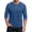 Blue_006, variant on Summer Henley Shirt Mens Casual 3/4 Sleeve Button up Shirts Solid Color Jersey Baseball T-Shirts Cotton Sport Athletic Tee Tops Light Brown XL