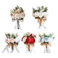 thumbnail image 2 of Novia con ramo de flores Simulación romántica Ramo floral Suministros para dama de honor de boda Advancent JJ25181-02B, 2 of 6