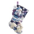 thumbnail image 2 of Bucilla Felt Applique Christmas Stocking Kit, Arctic Santa, 18", 2 of 6