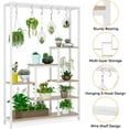 thumbnail image 6 of Tribesigns 39.37'' x 11.81'' x 70.86'' 5-Tier White Wood Composite Indoor Plant Shelf (10 Count), 6 of 7
