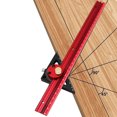 thumbnail image 2 of Riwcyla Multifunctional Scribing Tool Aluminum Alloy Compass Scriber 360° Circular Arc Drawing Ruler Marking Gauge with Metric and Imperial Scales for Woodworking Carpenter, 2 of 6