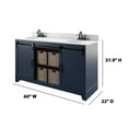 thumbnail image 5 of Twin Star Home 60" Sliding Barn Door Double Sink Bathroom Vanity with 4 Woven Baskets, 5 of 8