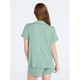 thumbnail image 3 of Joyspun Women’s Sleep Ribbed Modal Notch Top and Shorts Set, 2-Piece, Size XS-XL, 2X-3X, 3 of 5