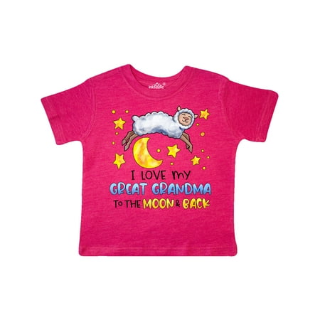 

Inktastic I Love my Great Grandma to the Moon and Back Cute Sheep Gift Toddler Boy or Toddler Girl T-Shirt