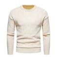 thumbnail image 2 of Yuyuzo Sweater for Men Long Sleeve High Neck Knit Wear Sweatshirts Fall Winter Solid Color Basic Pullover Tops, 2 of 7