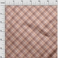 thumbnail image 3 of oneOone Cotton Poplin Peach Fabric Check Quilting Supplies Print Sewing Fabric By The Yard 56 Inch Wide, 3 of 4
