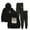 Black, variant on Josiah Queen Dusty Bibles Men/Women Fall Suit Hoodies Sportswear Hooded Ankle Banded Pant Two Piece Set
