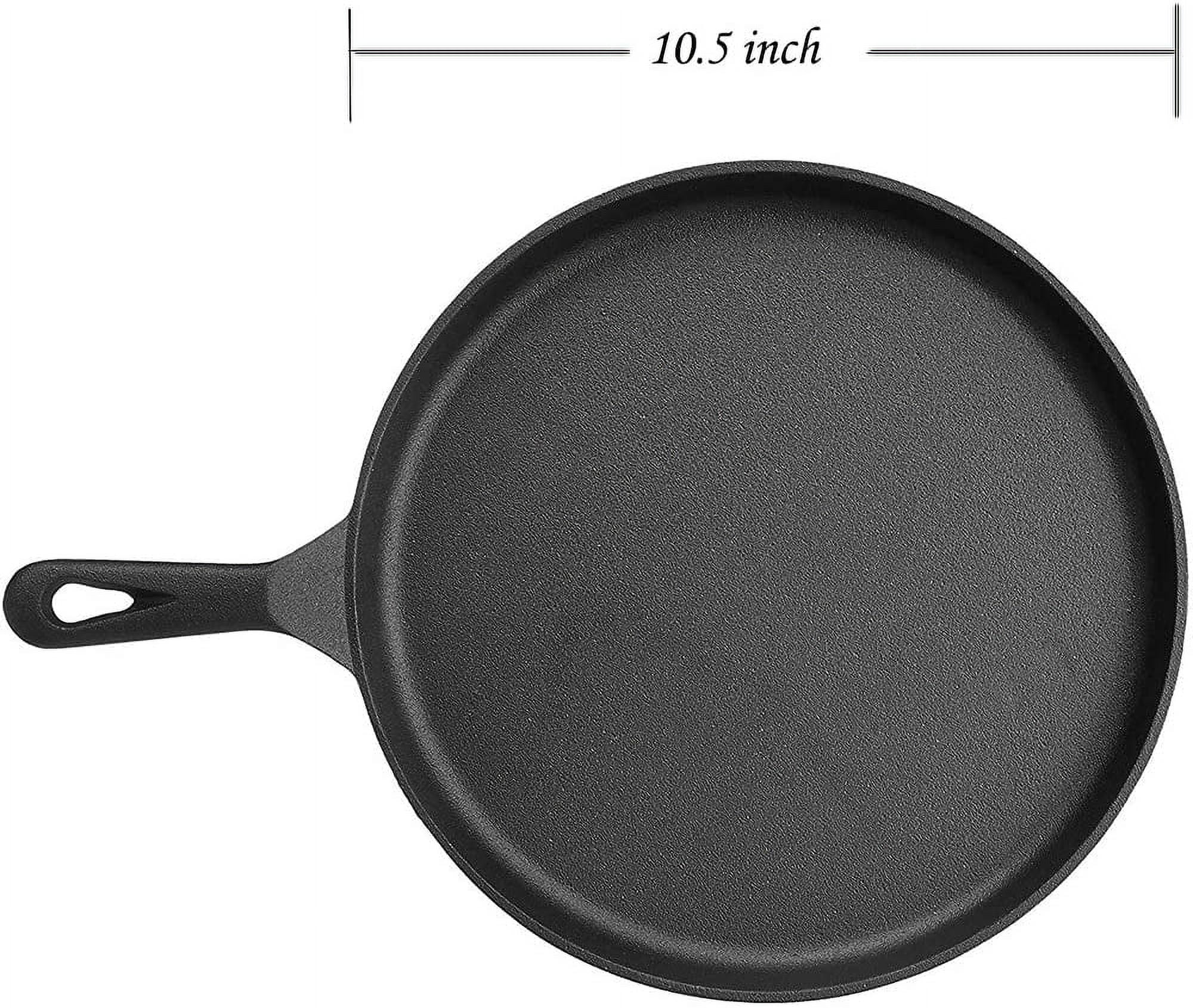 Kookantage Cast Iron Skillet Pre-Seasoned Cookware-6, 8, 10 Pans 3 Piece  Set with Silicone