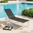 thumbnail image 2 of Outsunny Outdoor Lounge Chair, 5-Level Adjustable Sun Tanning Chair, Grey, 2 of 10