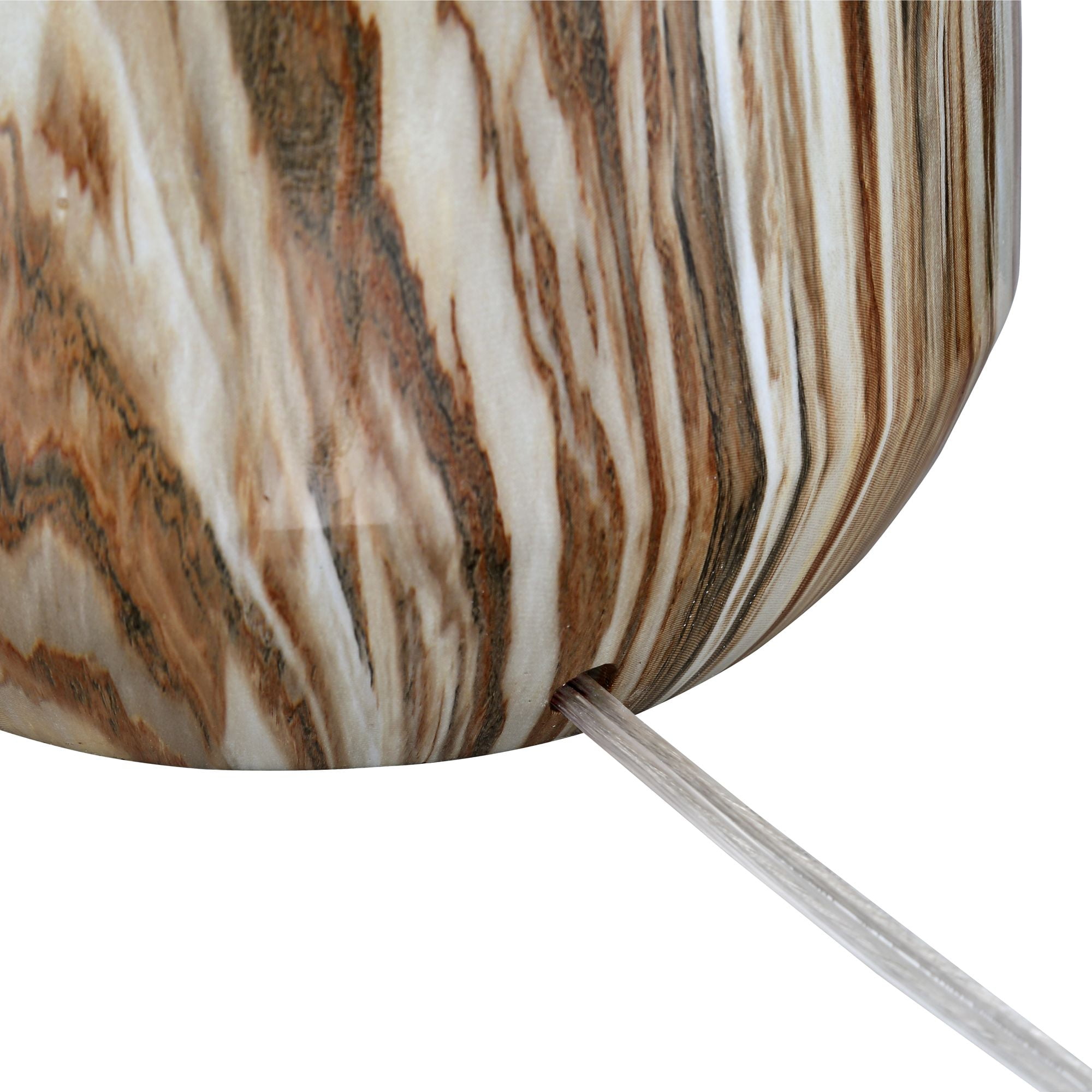 360 Lighting Carlton Modern Table Lamps 28" Tall Set of 2 Swirling Brown Faux Marble White Tapered Drum for Bedroom Living Room Bedside Nightstand