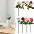 thumbnail image 6 of Fake Roses, Artificial Flowers With Long Stems, Single Artificial Rose,19.7 Inch Realistic Faux Silk Rose, Elegant Roses For Bridal Wedding, Valentine's Day, Mother's Day Gift, 1Pc(Blue,19.7x2"), 6 of 7