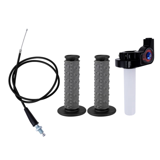 Juego de cubiertas de empuñaduras de motocicleta de 7/8" 22mm y 15/16" 24mm, empuñaduras de goma para manillar de motocicleta, scooter, bicicleta y ATV, color negro, 1 set
