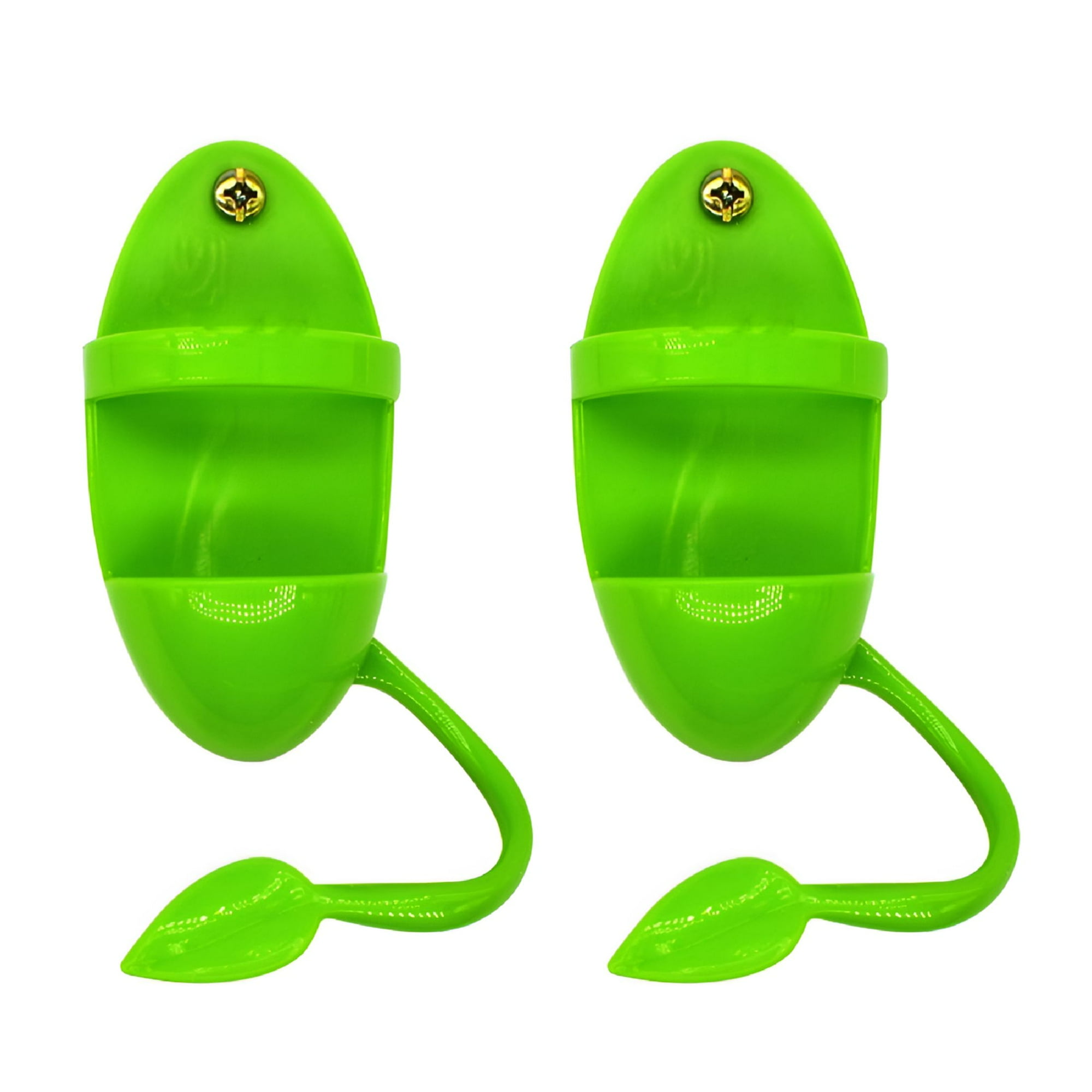ACDANC 2pk Bird Cuttlebone Holder - Parrot Cage Accessories (Green, 14.3x5.5cm)