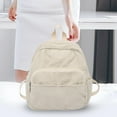thumbnail image 2 of Mochila para niñas, de pana, ligera, moderna, versátil, informal. Blanco, 2 of 9