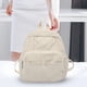 thumbnail image 2 of Mochila de moda para adolescentes, de pana, con correas de hombro ajustables, para el día a día. Blanco, 2 of 9