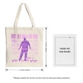 thumbnail image 3 of Stylish Tote Bag with a central silhouette vibrant purple and pink colors featuring ' Park ' and ' Gate 210 ' in multiple languages, 3 of 4