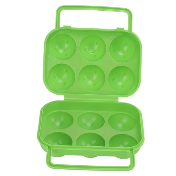 6 Cartón de Huevo, Plástico ABS 6 Paquete Carton de Huevo 6 Conteo de Cartones de Huevo con 6 Cuadrícula para Almacenamiento de Huevo