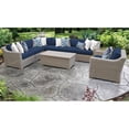 thumbnail image 2 of Coast 8 Piece Outdoor Wicker Patio Furniture Set in Navy, 2 of 2