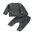 thumbnail image 3 of PENGXIANG Kids Tracksuit Solid Color Thick Long Sleeve Pullover + Casual Pants Set, 3 of 6