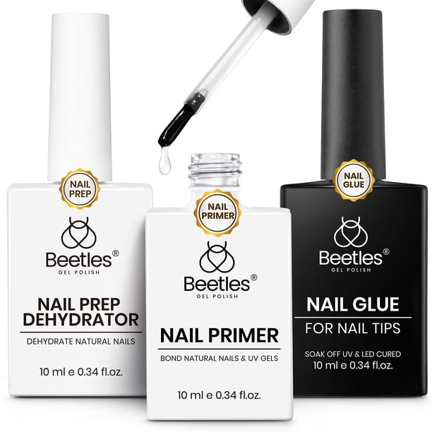 Gel adhesivo para uñas de 10 ml, deshidratador e imprimador 9 en 1 Beetles