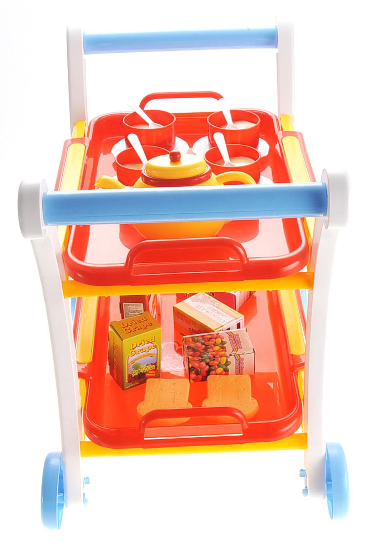PlayWorld Kitchen Connection Tea Time Trolley Cart Pretend Play Set