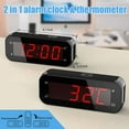 2 In 1 Alarm Clock, Indoor Thermometer, Digital Clock,Turn It Over