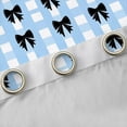 thumbnail image 4 of Homewish Cartoon Bowtie Bowknot Blackout Curtains Set of 2 (52x84 Each),Classic Checkered Window Curtains,Blue Black Curtains and Drapes For Girl Teens,Luxury Bedroom Decor, 4 of 6