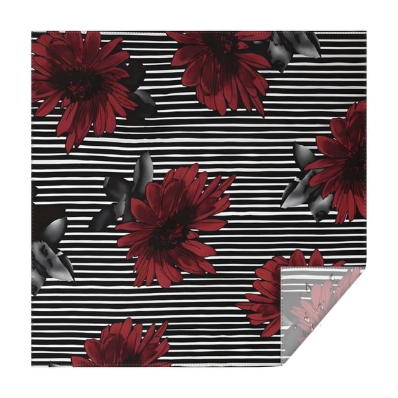 Pioneer Flower Floral Print Pattern Square Tablecloth,Waterproof Square Table Cover,Wipeable Spillproof Washable Table Cover for Home Kitchen Party Decor 42"X42"(107x107cm)