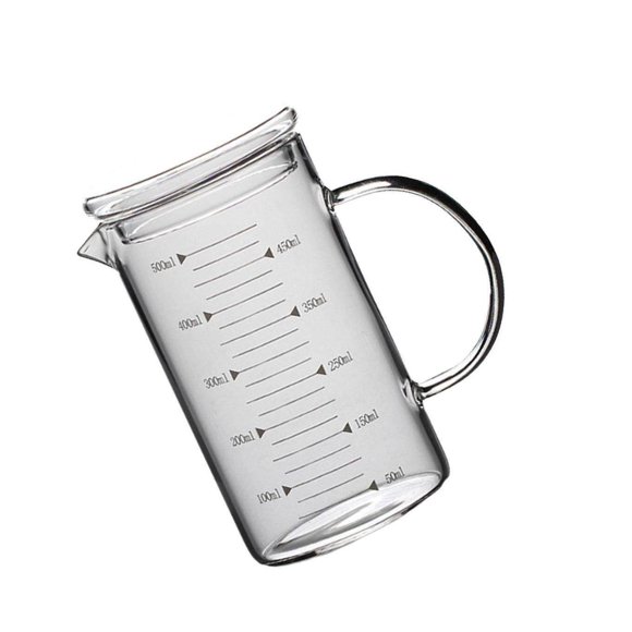 Grade Glass Cup Scale Easy Beaker Glass Transparent Handle Hot-resistant Non-toxic To Read Glass Borosilicate Kitchen Cup Beaker 250ml 500ml
