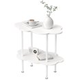 thumbnail image 5 of Anvazise Sofa Coffee Table, Flower Shaped Tea Table, Modern Style End Table, Living Room Center Minimalist Display Coffee Table with 2-Tier, 5 of 12
