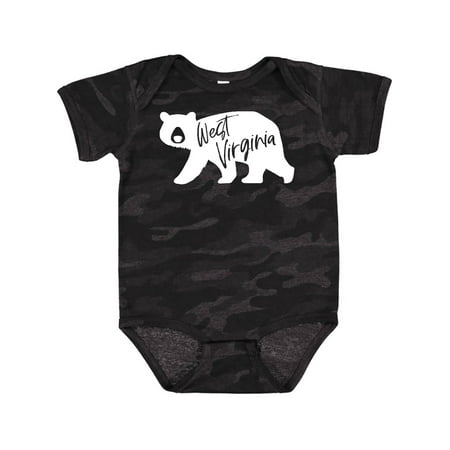 

Inktastic West Virginia White Bear Silhouette Gift Baby Boy or Baby Girl Bodysuit