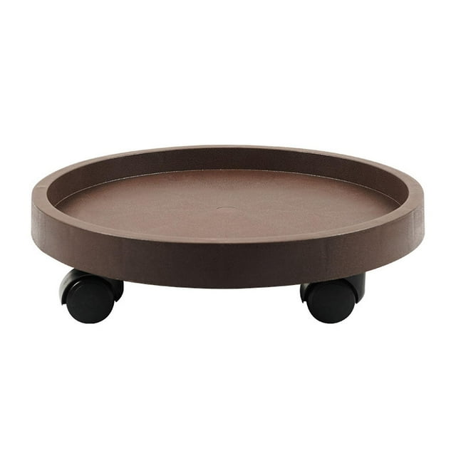 Plateau de Jardinière Rond Mobile avec Roues Base Mobile Industrielle Robuste pour la Plupart des Types de Pots de Plantes-KEEW
