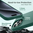 thumbnail image 6 of Designed for iPhone 15 Pro Max Case, Silicone Ultra Slim Shockproof iPhone 15 ProMax Case with [Soft Anti-Scratch Microfiber Lining], 6.7 inch, Midnight Green, 6 of 12