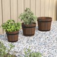 thumbnail image 1 of vidaXL 3 Piece Wooden Bucket Planter Set Solid Wood Fir, 1 of 4
