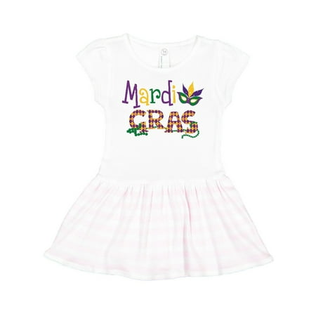 

Inktastic Argyle Mardi Gras Gift Toddler Girl Dress