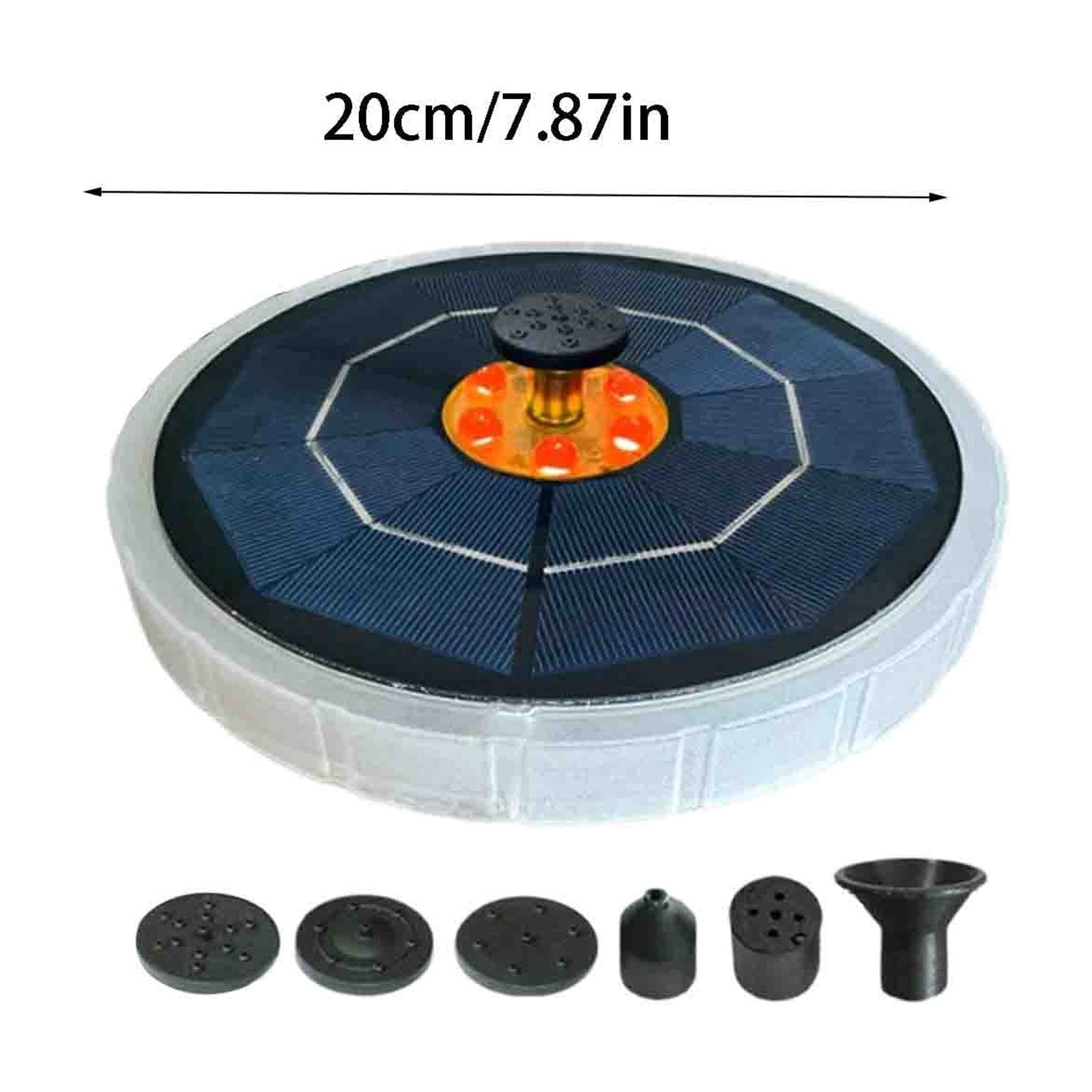 Solar-Powered Outdoor Water Fountain, Automatic Solar Floating Spout Weather-Resistant Compact Fountain for Courtyard Garden Pool Pond Bathroom Outdoor Landscaping, D