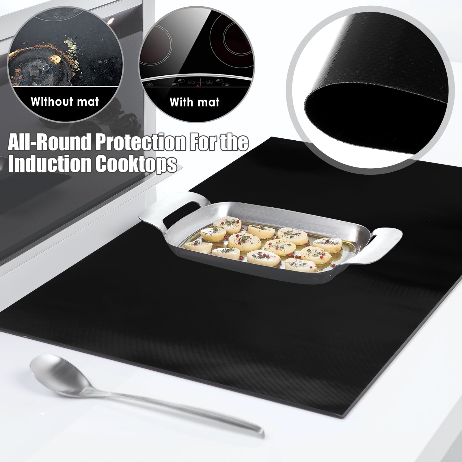 Large Silicone Countertop Protector 25  Induction stove, Toaster oven,  Food grade silicone