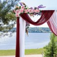thumbnail image 3 of CSChome Wedding Arch Backdrop Curtain Wedding Arch Drape Fabric Long 3 Panels Wide Sheer Wrinkle Free Soft Wedding Party Archway Backdrop Drapery Party Supplies, 3 of 7