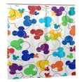 thumbnail image 3 of Cortina de ducha de Mickey Mouse con dibujos animados, cortinas de ducha para baño con 12 ganchos, impermeable, lavable, poliéster, juego de decoración para el baño, 72 x 72 pulgadas, plástico, 3 of 8