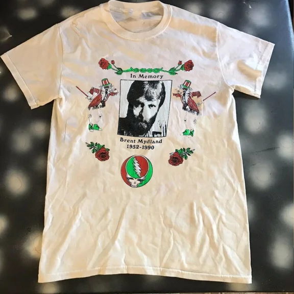 RARE Vintage 1990 Brent Mydland White T Shirt Unisex