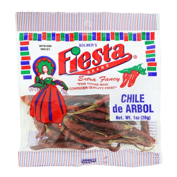 Pack Of 2 Bolner's Fiesta Chile de Arbol, Extra Fancy, 1 oz (Package May Vary)