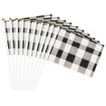 thumbnail image 4 of Handheld Flag Double-Sided Hand Waving Flag 8.2×5.5in Used For Team Activities Or Decoration In Decorative Places White Buffalo Plaid Check Tartan Scotland_1 Ten Piece, 4 of 8