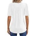 thumbnail image 5 of Fantaslook Blouses for Women Pleated Short Sleeve Tunic Tops Dressy Casual Summer Shirts, 5 of 9
