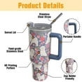 thumbnail image 3 of Shih Tzu Gifts for Women Dog Lovers 40 oz Floral Shih Tzu Tumblers with Handle and Straw, Stainless Steel Vacuum Insulated Travel Coffee Mug Cup Water Bottle, 3 of 6