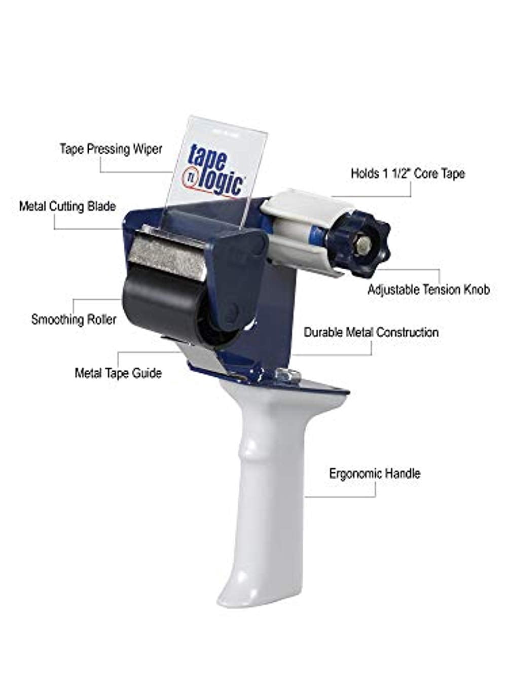 Tape Logic 2" Long Roll (1 1/2" Core) Carton Sealing Tape Dispenser