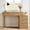 Brown, variant on Fnova Reversible Computer Desk with 5 Large Drawers, 39.37" Home Office Writing Desk, Vanity Desk, Light Green and Wood